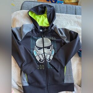 Star Wars Stormtrooper Hoodie - Black and Gray full zip size 8